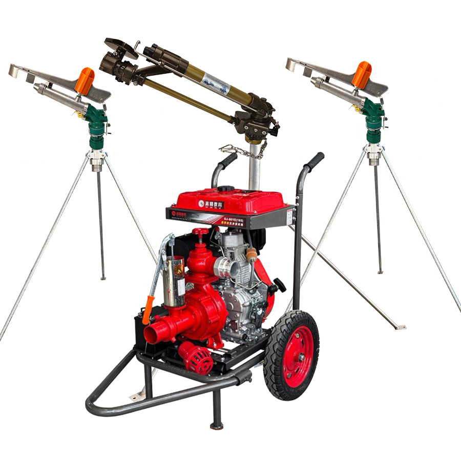 江门一体式灌溉机组 全套喷枪水带配齐 抗旱浇地神器